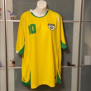 Yellow and Green Brasil Soccer Jersey